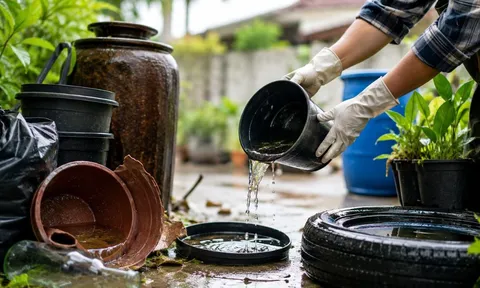 Sau mưa, muỗi sinh sôi cực nhanh: 7 mẹo đơn giản giúp cắt đứt nơi sinh sản ngay từ đầu