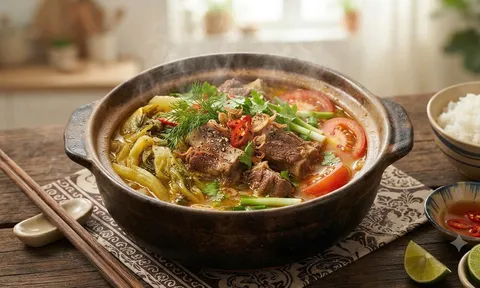 Cách nấu canh dưa chua hầm sườn bò ngon