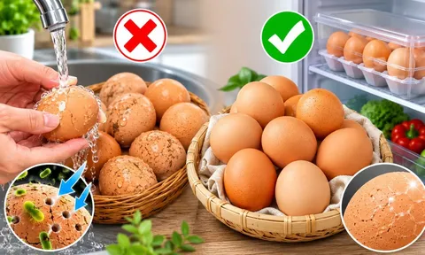  Vì sao không nên rửa trứng trước khi cất?