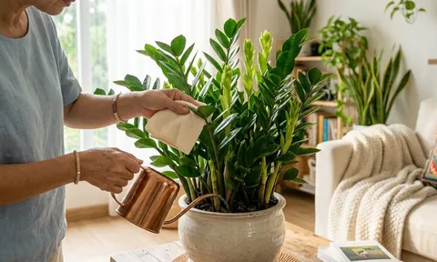 Chỉ cần 1 nhúm muối: Cây kim tiền trồng chậu đẻ nhánh liên tục, lá bóng đẹp ít ai biết bí quyết