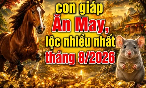 Gọi tên 3 con giáp Ăn May lộc nhiều nhất tháng 8/2026