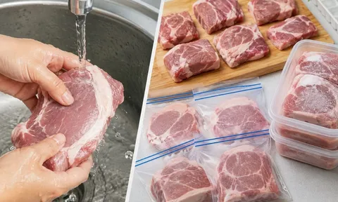 Thịt vừa mua về nên rửa ngay hay chia phần rồi cấp đông?