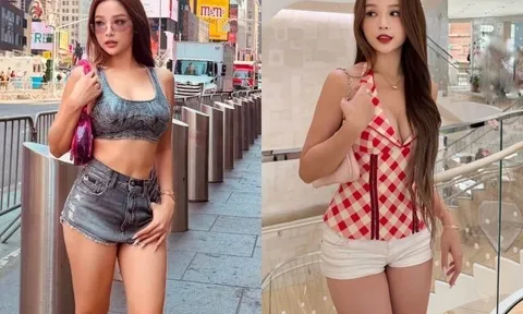 Mỹ nhân Hà thành ngày càng thăng hạng nhan sắc, gu mặc kiệm vải khoe đường cong chuẩn "phú bà" giữa trời Âu