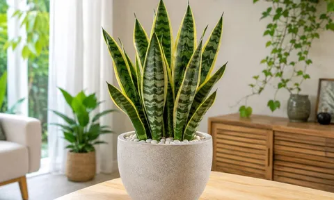 Cách trồng cây lưỡi hổ phong thủy trong nhà: Làm đúng điều này, cây xanh tốt quanh năm, không vàng lá