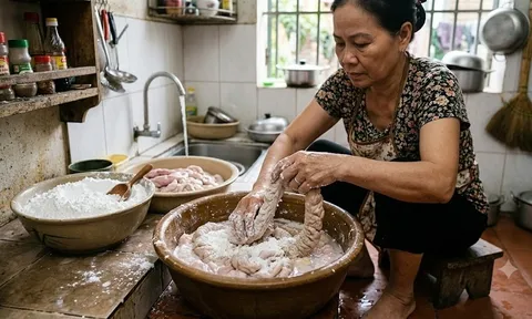Làm sạch lòng lợn chỉ cần dùng loại bột rẻ tiền, sạch nhanh, không mùi tanh