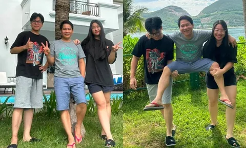 Ca sĩ Trọng Tấn khoe 2 con trưởng thành cao vượt cả bố, quý tử đẹp trai hát hay, ái nữ tốt nghiệp xuất sắc