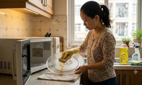 Mẹo làm sạch lò vi sóng siêu tốc, sạch bóng vết dầu mỡ chỉ trong vài phút