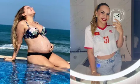 Hot girl Brazil 19 tuổi lấy cầu thủ ĐTVN cao 1m85, giờ khoe dáng đẹp mặn mà trên sân Mỹ Đình sau 2 lần sinh con