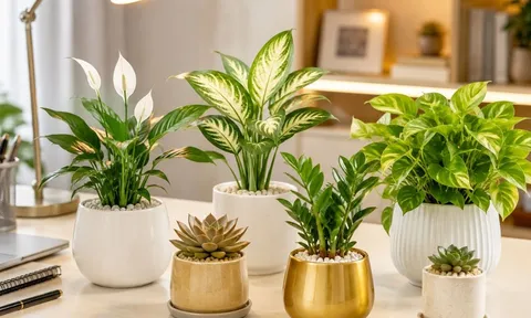 Cách chọn cây phong thủy bàn làm việc cho người mệnh Kim: Đặt đúng loại, tài lộc và tinh thần đều dễ hanh thông