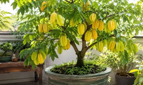 Cách trồng cây khế phong thủy trong chậu xanh tốt, quả vàng trĩu trịt, thu hút may mắn