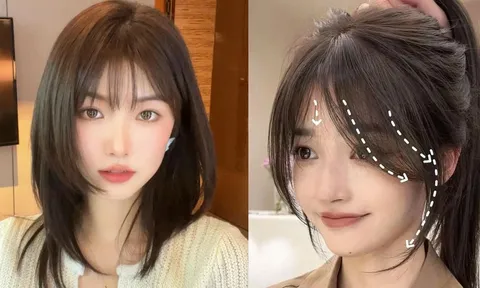 Kiểu tóc giúp che thái dương hóp, gò má cao, làm chị em trẻ ra chục tuổi
