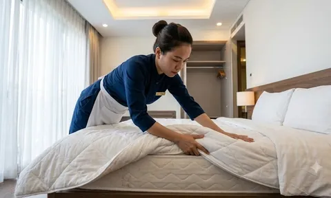Vì sao nhân viên khách sạn luôn nhét chặt chăn xuống dưới đệm?