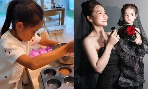 Sao Việt 24h: Ái nữ Hồ Ngọc Hà chuẩn bị vào lớp 1 đã giỏi nấu ăn; Nhật Kim Anh lần đầu catwalk cùng con gái