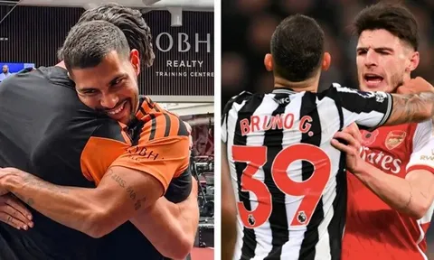 Rice và Guimaraes "từ thù hoá bạn" tại Arsenal