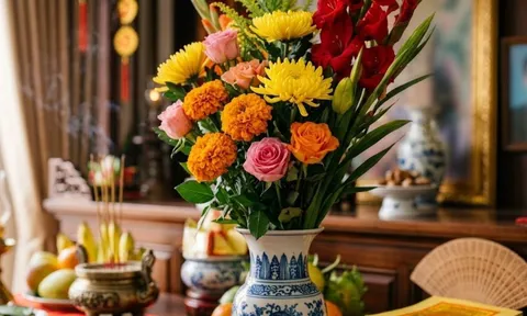 Bàn thờ không thể thiếu lọ hoa: Đặt lọ hoa ở bên trái hay bên phải?