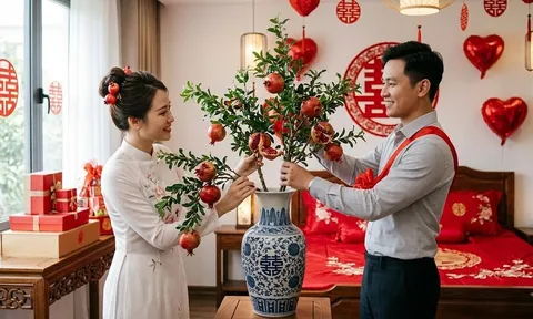 Vì sao người xưa lại chuộng cắm cành lựu trong phòng tân hôn?