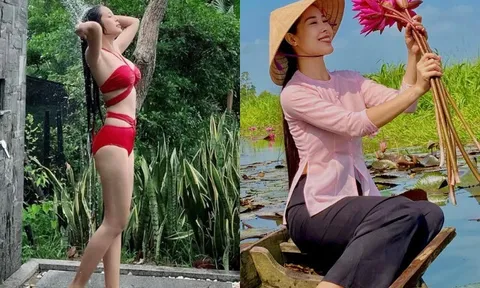 Người đẹp Vĩnh Long từng đội vương miện 1,5 tỷ đồng nay về quê bán cá khô, chỉ mặc áo bà ba cũng đẹp ngời ngời