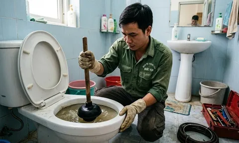 Bồn cầu bị tắc chớ vội gọi thợ: Chỉ cần 1 bát nước rửa bát là trôi sạch bách trong 20 phút!