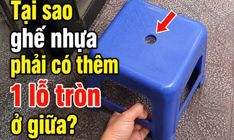 Tại sao ghế nhựa phải có thêm 1 lỗ tròn ở giữa?