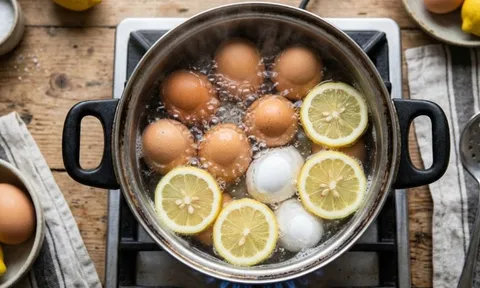 Luộc trứng với vài lát chanh có tác dụng gì?