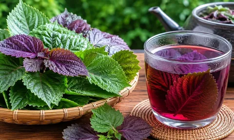 Nên ăn lá tía tô sống hay nấu tía tô uống nước tốt hơn?