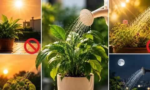 Những thời điểm trong ngày tuyệt đối không nên tưới nước cho cây