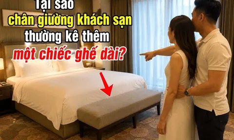Tại sao chân giường khách sạn thường kê thêm một chiếc ghế dài?