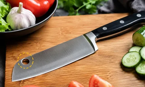 Công dụng của lỗ tròn trên lưỡi dao mà nhiều người không biết, không phải chỉ để treo