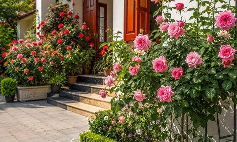 Trồng hoa hồng trước nhà, chú ý điều này cây sẽ nhiều hoa nở quanh năm mà không phải hối tiếc