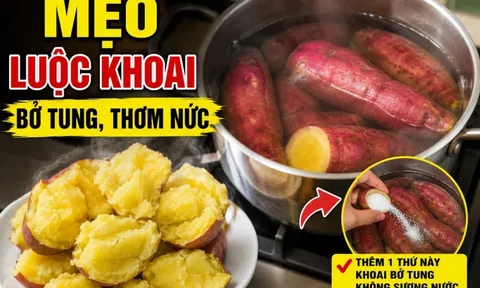 Mẹo luộc khoai bở tung, thơm nức