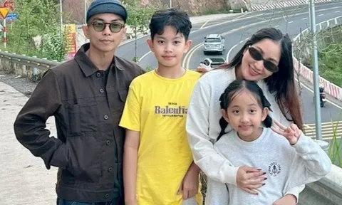 Khánh Thi - Phan Hiển vừa từ Đức về đã vội đưa 2 con đi học, Kubi 11 tuổi cao bằng ông nội doanh nhân