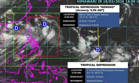 3 áp thấp nhiệt đới cùng hình thành quanh Biển Đông, mưa lớn có thể kéo dài nhiều ngày