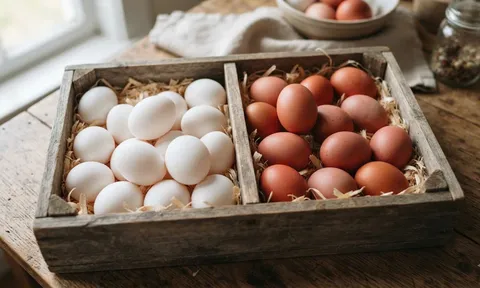 Mua trứng gà nên chọn trứng vỏ màu trắng hay màu đỏ?
