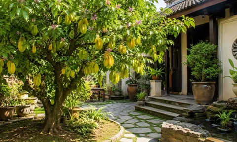 Cách chọn vị trí đặt cây khế phong thủy: Vừa làm đẹp không gian, vừa được xem là nơi hút vận may