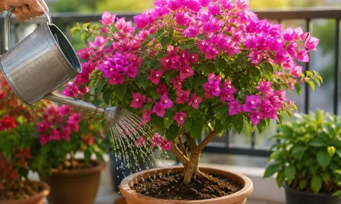 Chậu hoa giấy sợ nhất 2 thứ này, sửa ngay kẻo cây chỉ tốt lá mà chẳng chịu ra hoa