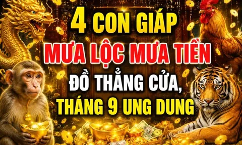 4 con giáp mưa lộc mưa Tiền đổ thẳng cửa, tháng 9 ung dung