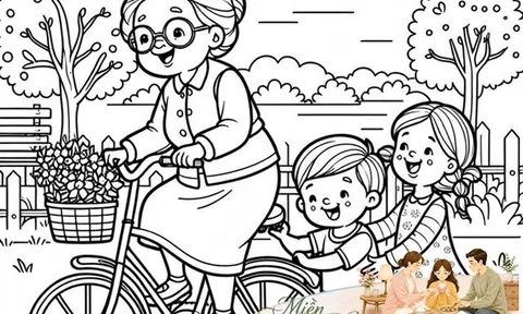Tranh tô màu mùa Vu Lan, bé tự tay gửi món quà yêu thương đến bố mẹ