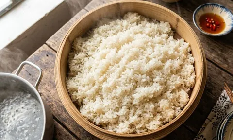 Mẹo đồ xôi chỉ cần 10 phút là chín mềm, không cần ngâm gạo qua đêm