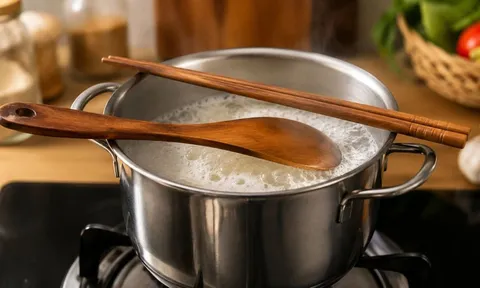 Vì sao nhiều người gác muôi gỗ, đũa gỗ lên miệng nồi khi nấu?