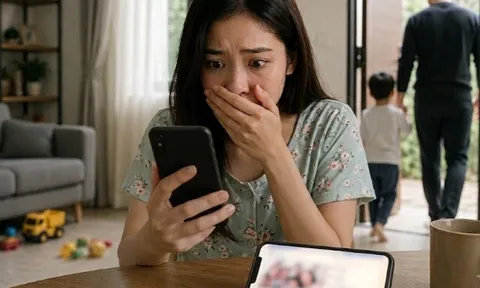Chồng cũ để quên điện thoại khi qua thăm con, màn hình vừa sáng, lên tôi bủn rủn khi biết thân phận thật của anh