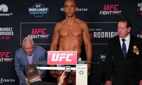 Trọng lượng thực tế tại UFC Sacramento: Gregory Rodrigues chỉ nhỉnh hơn Anthony Hernandez vỏn vẹn 2 pound