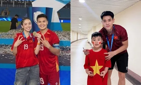 Sao Việt 24h: Chu Thanh Huyền mừng Quang Hải 3 lần vô địch Đông Nam Á, Con trai Hòa Minzy khoe quà đặc biệt từ Đình Bắc
