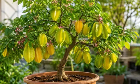 Trồng cây khế trong chậu, muốn sai quả phải đặc biệt chú ý điều này