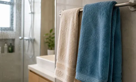 Vì sao không nên để khăn mặt, khăn tắm sau khi dùng trong nhà tắm?
