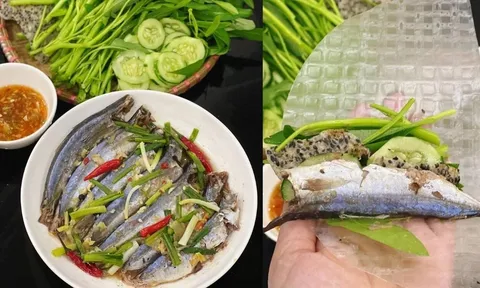Cách làm món cá nục hấp cuốn bánh tráng rau muống Đà Nẵng, vị đậm đà, không tanh