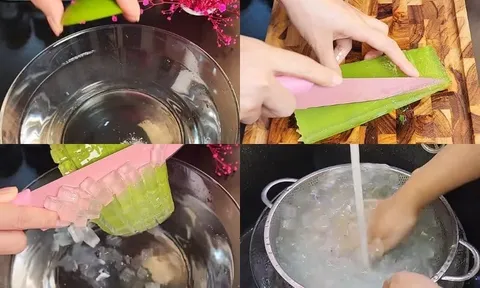 Cách làm nha đam hết nhớt, hết đắng, giòn sần sật