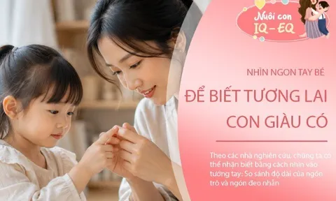 Chỉ cần nhìn độ dài 2 ngón tay, có thể nhận biết ngay tương lai con giàu có, làm nên nghiệp