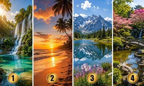 Chọn 1 bức tranh thiên nhiên bạn ấn tượng nhất để xem bạn có đang thu hút vận may?
