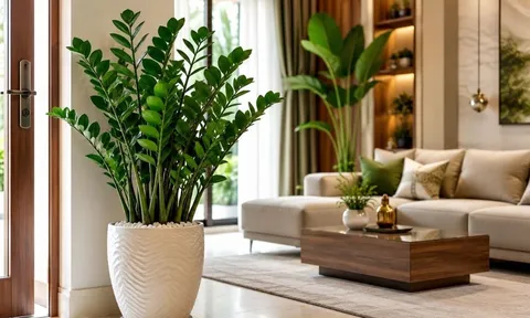 Trồng cây kim tiền ở vị trí này trong phòng khách, nhiều người tin rằng dễ hút vận may tiền bạc