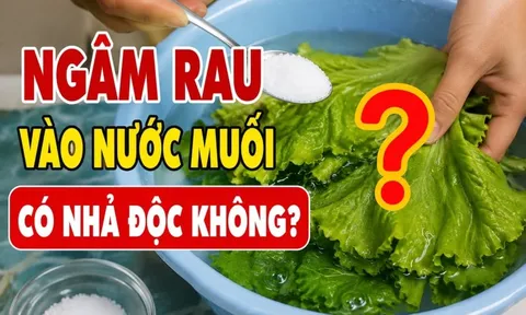 Ngâm rau vào nước muối có nhả độc không?